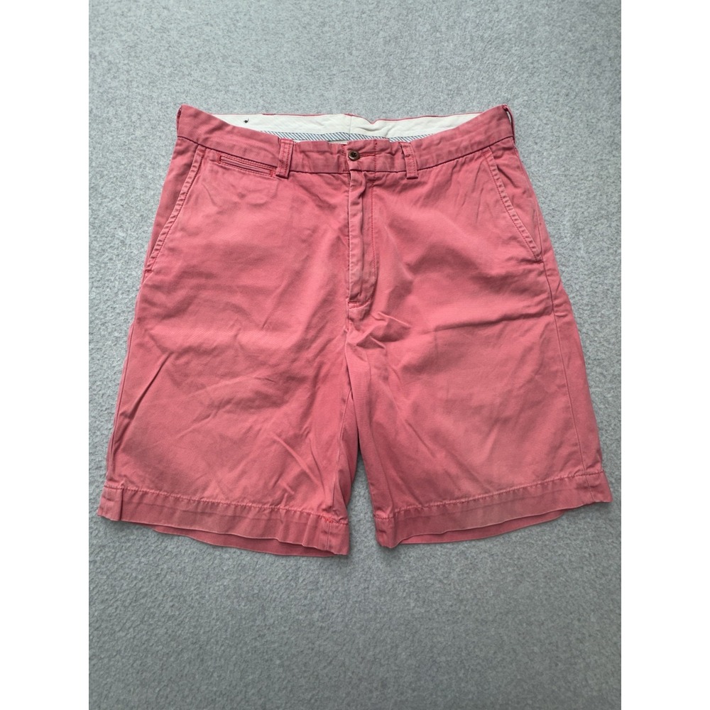 Polo Ralph Lauren Shorts Mens 34 Pink Chino 9 Inseam Flat Front Casual Summer